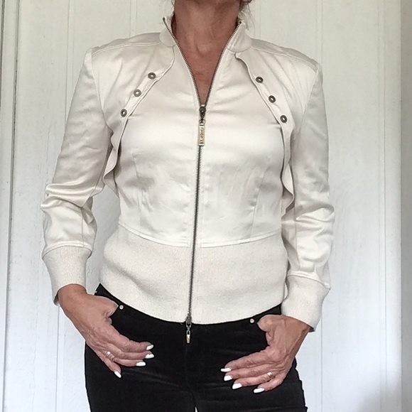 ST. JOHN SPORT ZIP FRONT EMBELLISHED JACKET SMALL - Picture 4 of 16